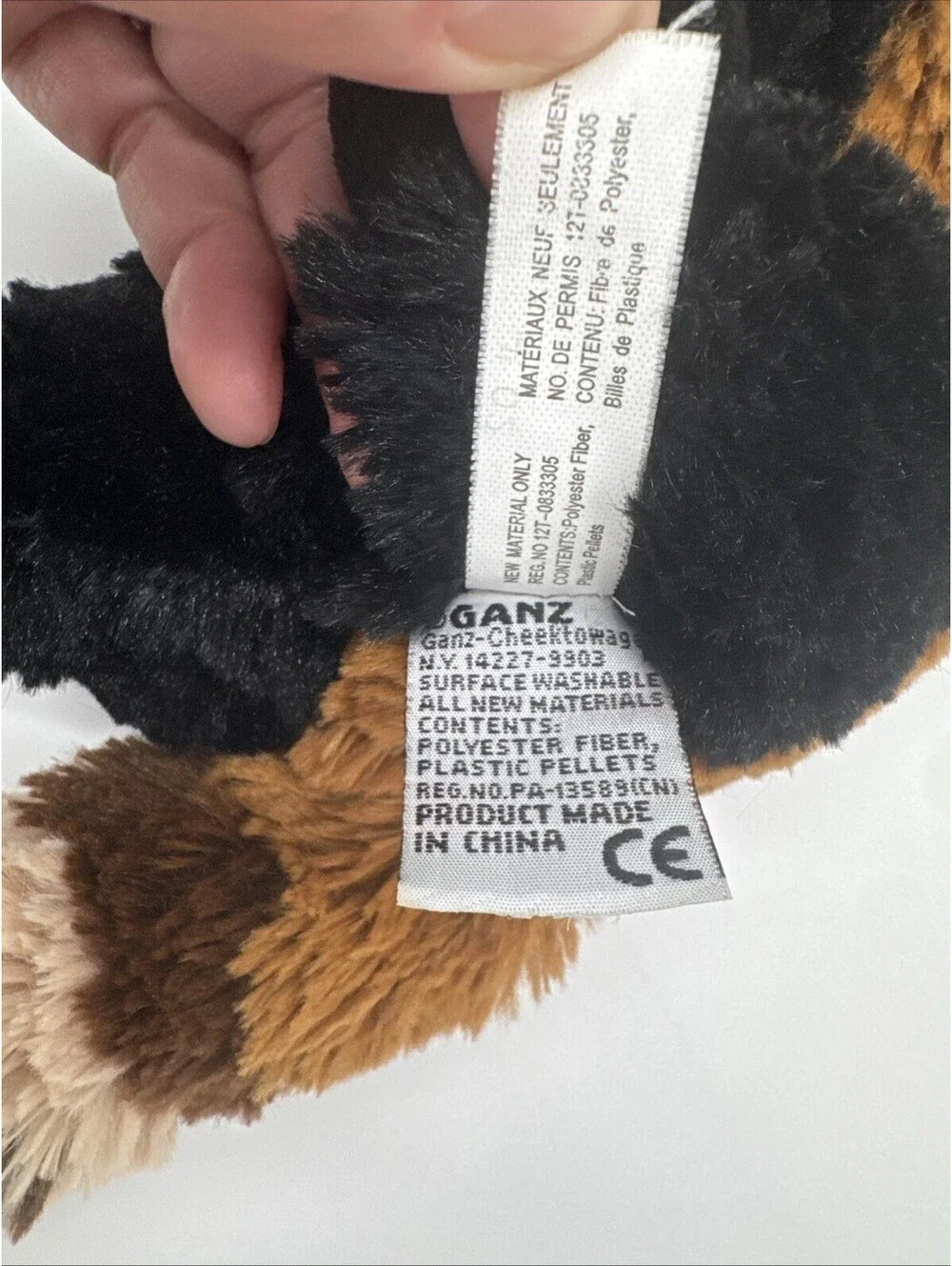 GANZ Webkinz Red Panda HM406 No Code Retired Plush Stuffed Animal Toy Rare